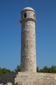 Patara Lighthouse, Built by Emperor Nero in 64 AD, Patara Ancient City (origins back to 5, 500 BC), Patara National Park, Antalya, Turkey