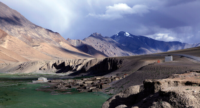 Remote nomadic settlement, Ladakh, India