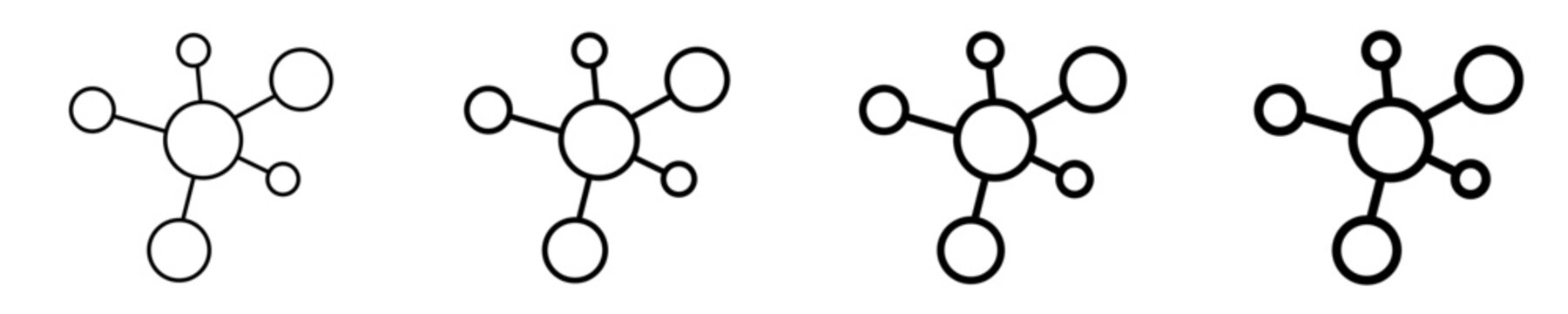 Network Nodes  Icon Set Different Style Collection