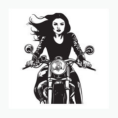 girl with a motorcycle