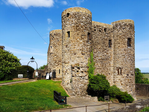 Historic Ypres Tower stands tall in Rye, East Sussex, welcoming visitors with its rich history and sturdy stone walls