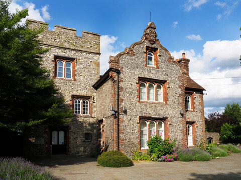 Visit to Tower House in Canterbury Kent showcases historic architecture and garden space under sunny skies