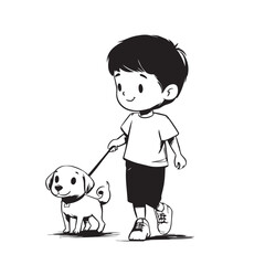 boy and dog
