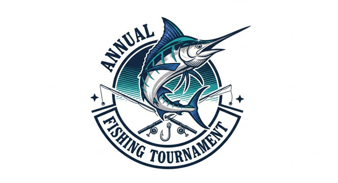Blue Marlin Fishing Tournament Logo.
