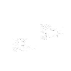 Black and White Illustration of Two Horses Running Free