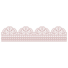Pink Scalloped Lace Border