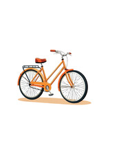 Fototapeta premium red bicycle isolated on white