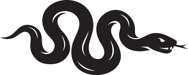 Obraz premium Stylized Snake Silhouette Illustration