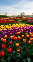 Fototapeta premium Tulip Field in Spring.
