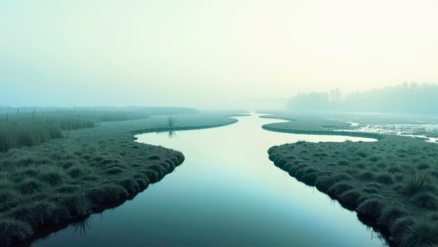 Illustration of estuary sandbar