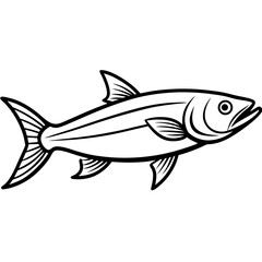 Fototapeta premium Tarpon line art vector