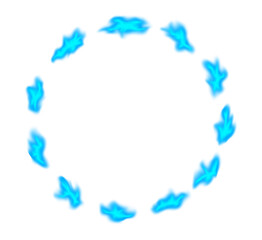 : Blue Flame Ring Frame Effect Fire