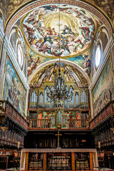 Fototapeta premium Interior of the Cathedral of Saint Peter in Jaca, Huesca province, Aragon in Spain.