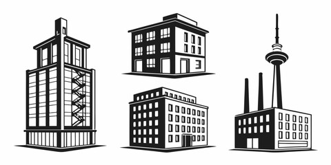 Obraz premium A diverse collection of iconic buildings and structures from various cities around the world Vector