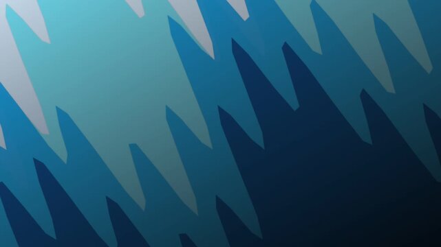 Dynamic abstract background featuring a gradient of blue hues with sharp, interlocking wave-like forms.