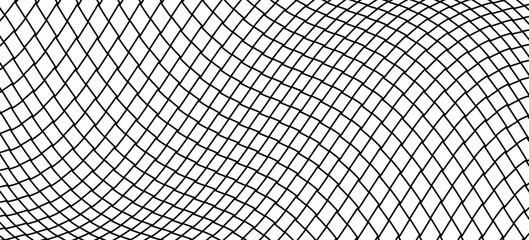 Black metal mesh seamless pattern vector illustration. Metal grid pattern. Silhouette Steel wire Chain link Fence Pattern. Wire mesh fence isolated on white background