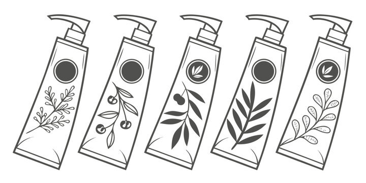 A collection of various types of glasses and spectacles displayed in a row. Vector
