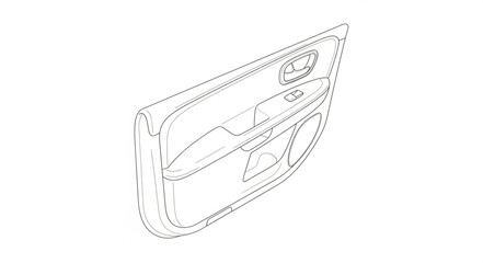 Car Headlight Isolated On White.