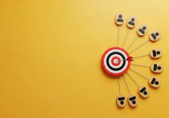 Targeted marketing strategy connecting businesses to customers through a central goal