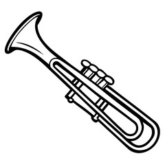 Obraz premium Trumpet line art vector