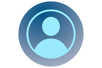 User Profile Avatar Icon, Account Identity Symbol, Personal Info UI Element, Login Member Graphic, Social Media Profile Interface Design, Flat Modern Vector Illustration