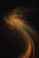 Golden particles sparkling in warm light, symbolizing celebration, joy, and the magic of festive luxury moments.