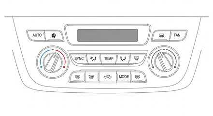 Car Radio Control Panel Diagram.
