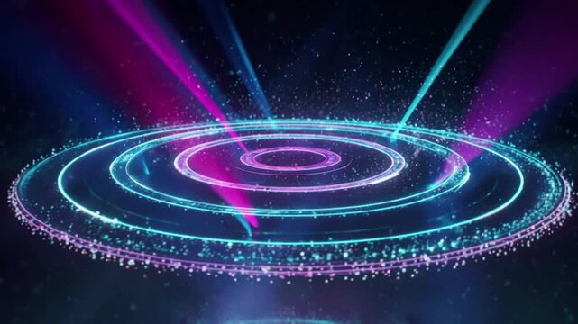 Futuristic Holographic Intelligence Portal Quantum Technology Video