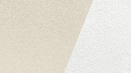 Light beige texture background with white diagonal angled split and copy space for template, banner, presentation