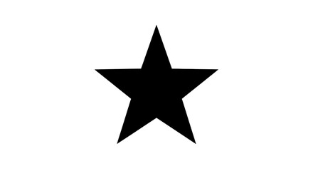 Obraz premium A Simple Black FivePointed Star Icon on a White Background.