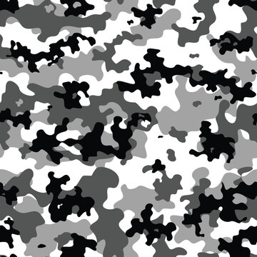 Winter camouflage gray background seamless texture with spots