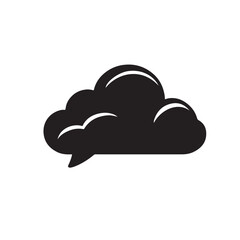 Fototapeta premium Stylized Black Cloud Icon