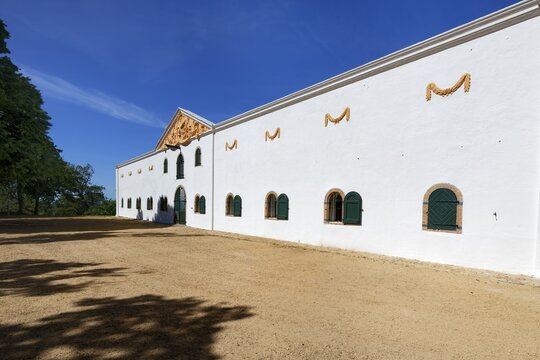 Groot Constantia Wine Estate historic building in Dutch architectural style, Cape Town, South Africa