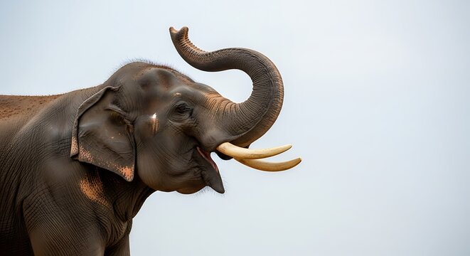 Elephant Trunk Raised.