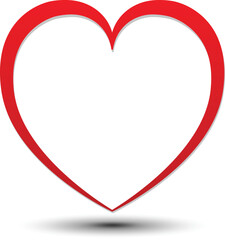 Heart shape design for love symbols, valentines day related designs and frames, Red heart formed by Available in vector EPS format