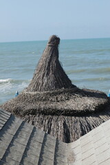 straw beach hut