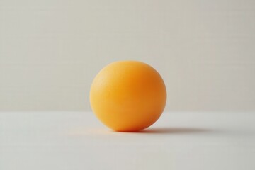 Simple, vibrant orange sphere on a neutral background.