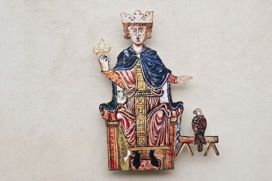 Wall painting in the old town of Annweiler, Rheinalnd-Pfalz, Germany