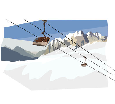 montagne di cortina con funivia