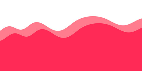 Wavy pink and magenta footer, border, divider shapes