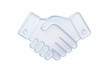 Obraz premium Modern 3D Render of Handshake Sign for Networking Contract and Professional Relationship Design