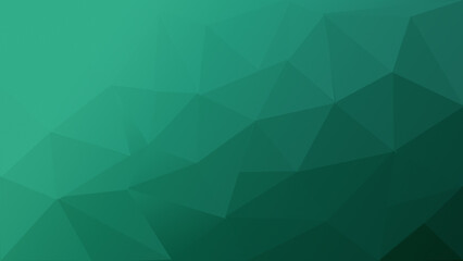 Fototapeta premium Green teal low poly polygon background, abstract geometric triangle faceted surface texture