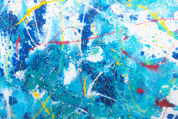 Grunge multicolour painted wall. High resolution abstract color background.