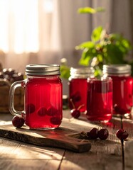 Kirschkompott in Weckgl&auml;sern