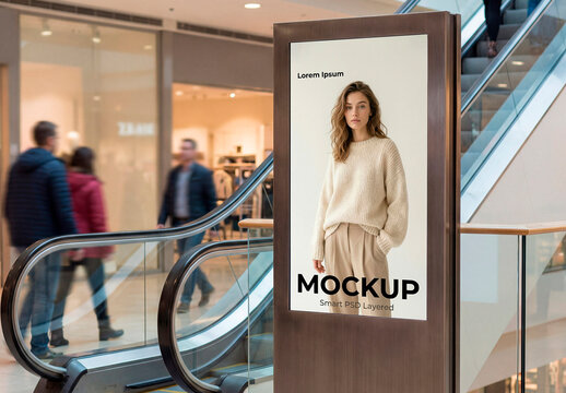 Mall Digital Signage Mockup
