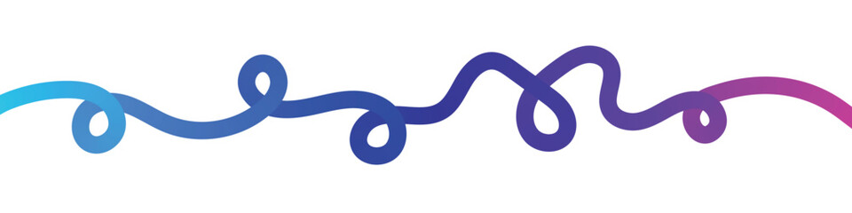 A colorful wavy line art design on a white background