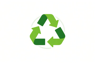 Obraz premium Green recycling symbol illustration representing circular economy, waste management, environmental sustainability, resource conservation, and eco friendly global responsibility concept. 
