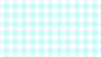 明るい水色のギンガムチェック柄のかわいいパターン - ポップでモダンな背景･テクスチャ 16:9 