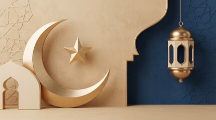 Eid Ramadan background, minimalist elegant Islamic background, Islamic theme