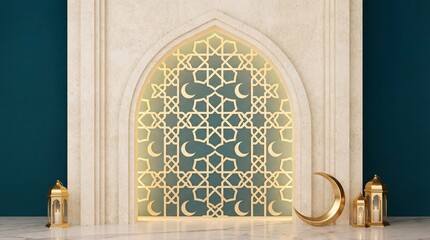 Eid Ramadan background, minimalist luxury Islamic background, no text